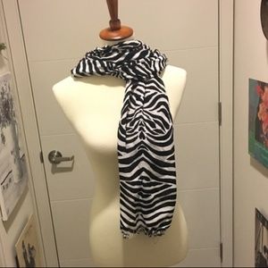 Zebra print scarf
